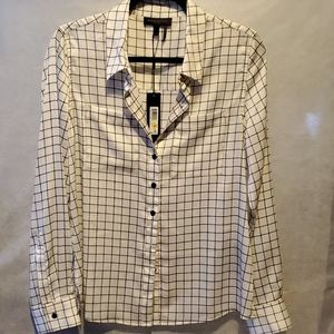 NWT Donna Karan Double Pocket LS Shirt